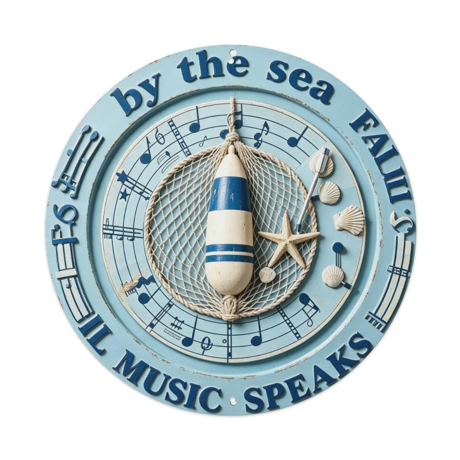 By The Sea Metal Tin Sign Plaque