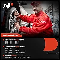 Vista 2 de A-Premium Protectores de salpicadero Compatibles con Toyota 4Runner 2003-2009 FJ Cruiser 2007-2014 Land Cruiser Prado 2003-2019 Juego de 4