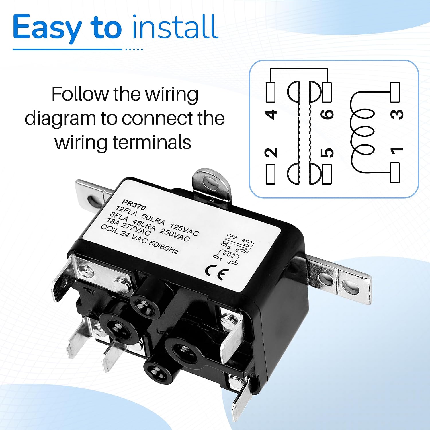 90370 General Purpose 24V AC Relay, 12A Load, SPDT Contacts – Reliable Fan Control for Electromechanical Applications