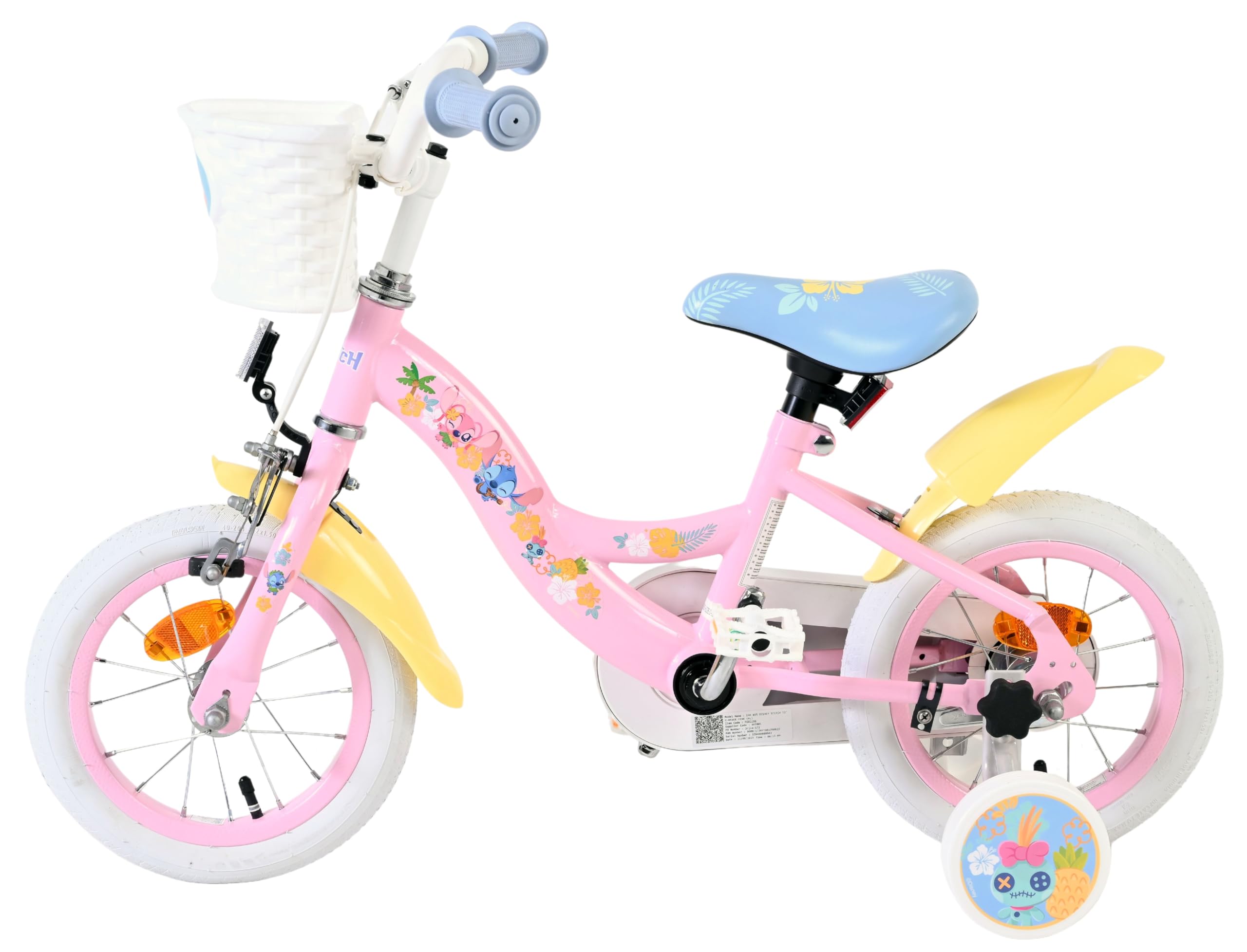 Volare Kinderfahrrad 12, 14, 16 Zoll für Mädchen und Jungen 3–6 Jahre – Offiziell Lizenziert mit Charaktermotiv – Stützräder, Rücktrittbremse und Handbremse