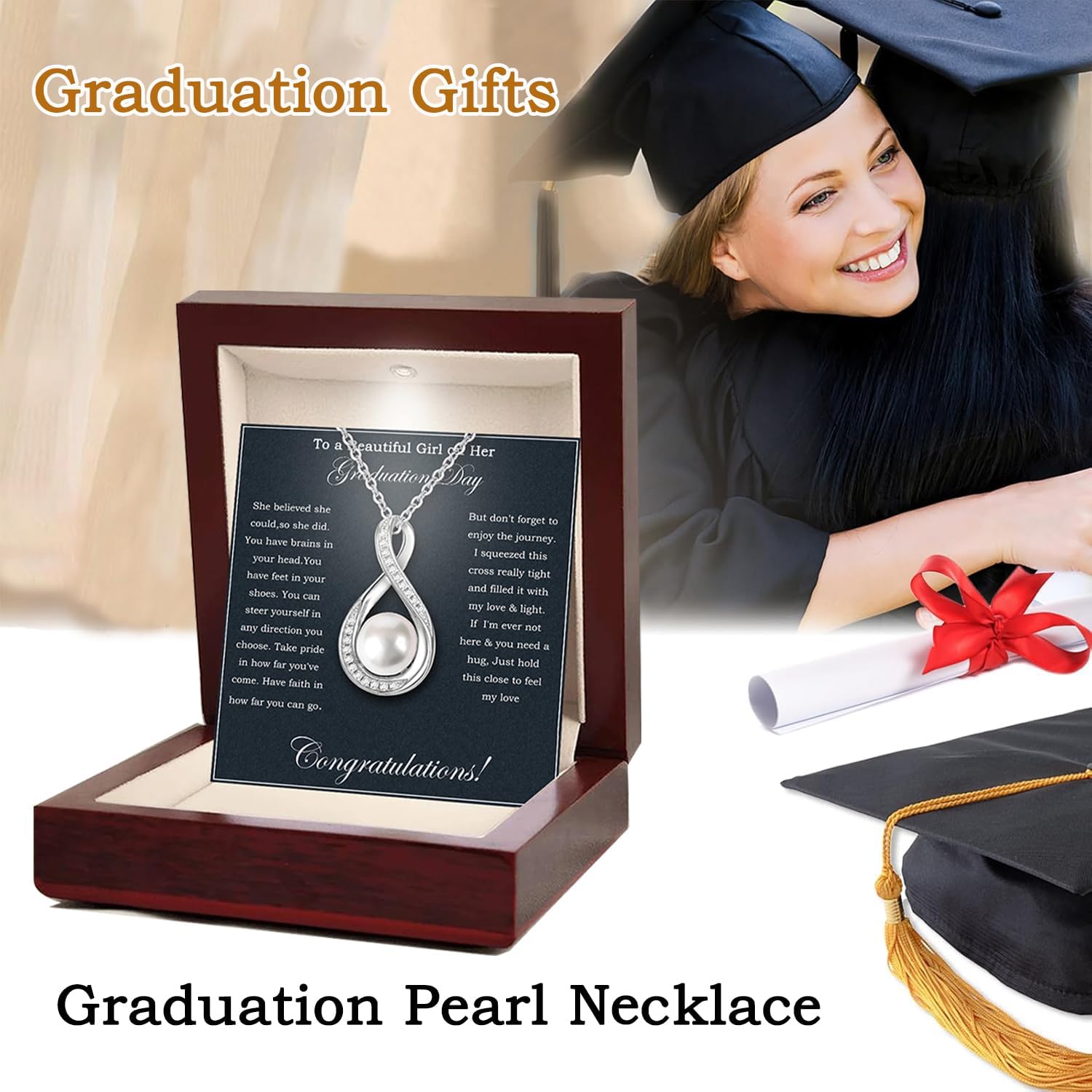 Graduation Gifts For Her 2025 College Graduation Gifts For Women 925 Sterling Silver Inspirational Necklace For Granddaughter or Daughter High School Graduate Gifts For Best Friend