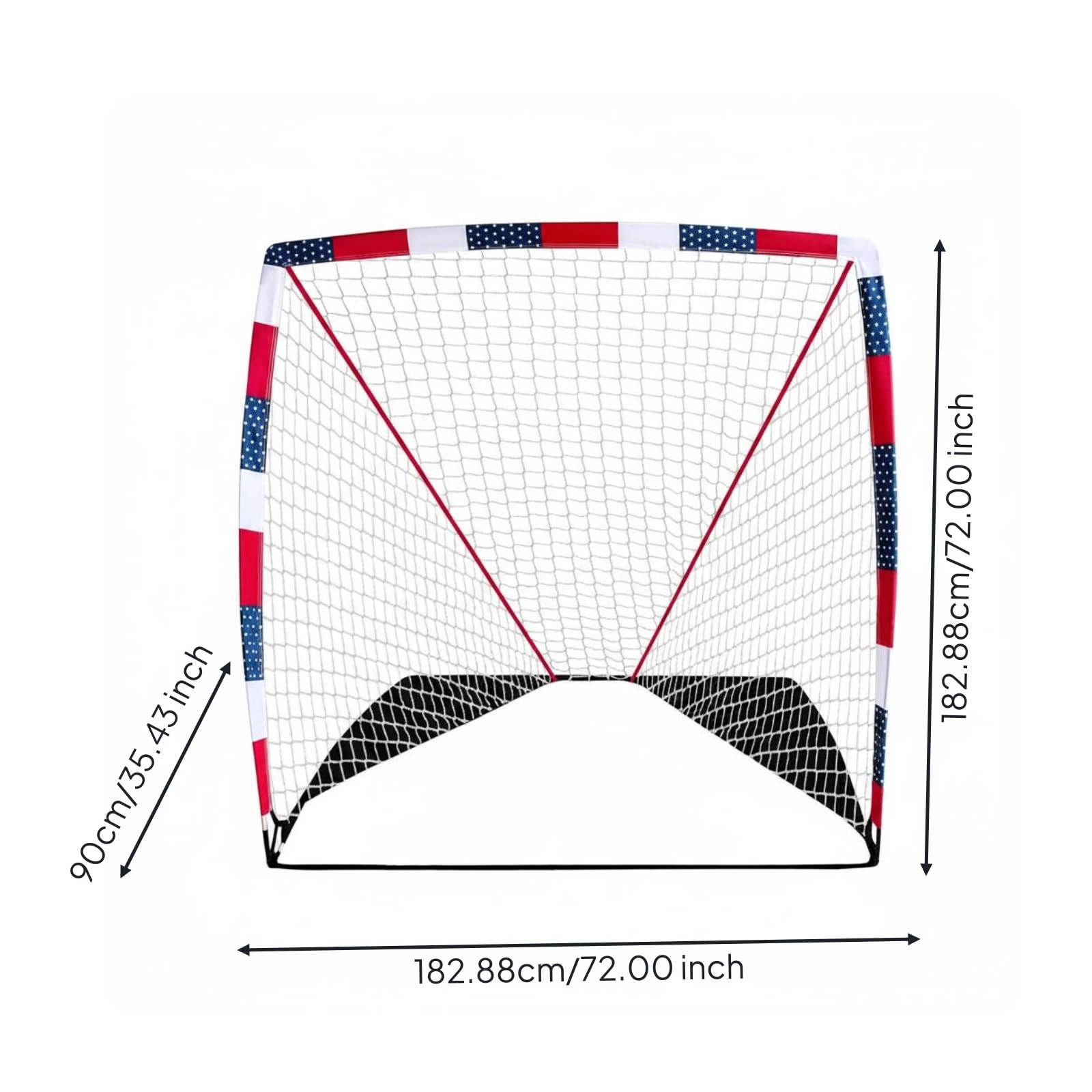 Portería de Hockey Portátil Red Meta Marco Portátil Plegable de Vidrio y Base de Acero Adecuada para Juegos Recreativos y Ejercicios Técnicos 6x6pulgadas