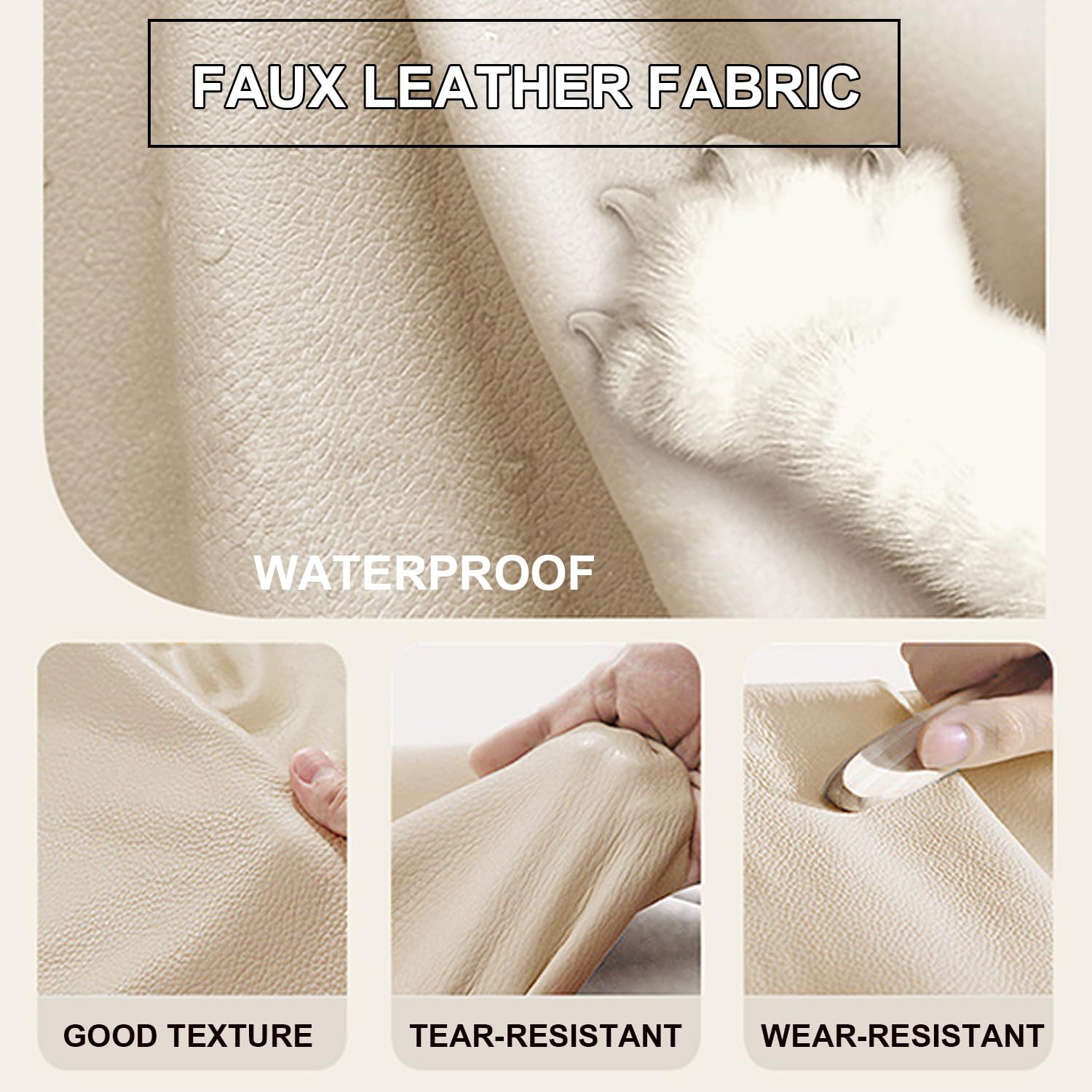 Cabecero tapizado de piel sintética para dormitorio, litera, respaldo grande de apoyo lumbar con funda extraíble, 79 x 23 x 4 pulgadas