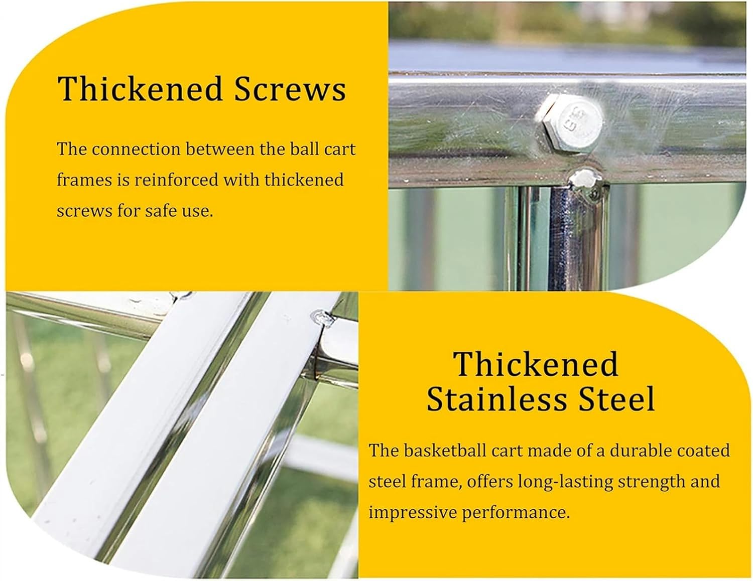 Lockable Wheels Rolling Sports Ball Storage Cart, with Cover & Handle, Large Capacity Steel Football Cage Box, Basketball Equipment Cart~/