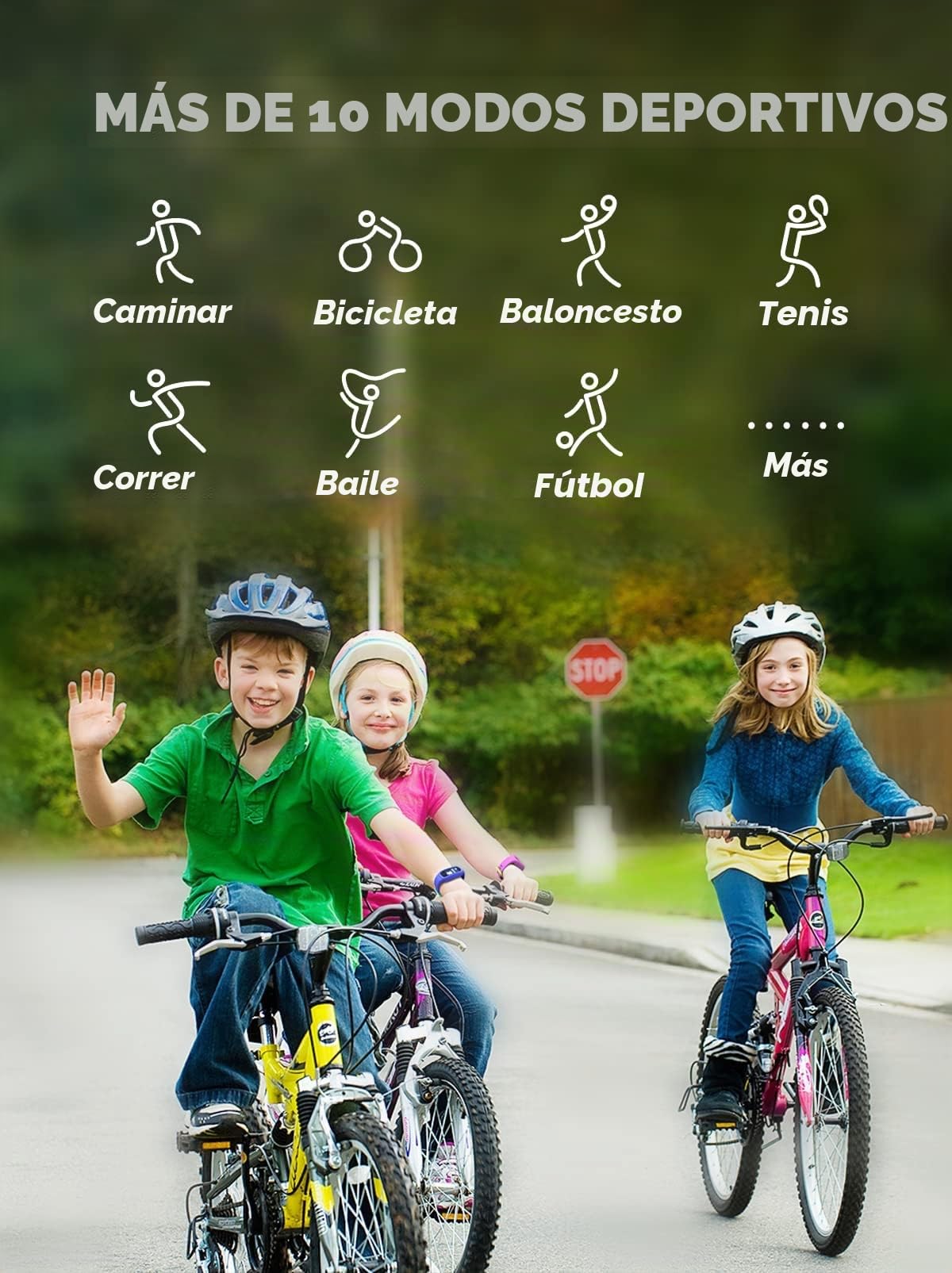 BIGGERFIVE Vigor 2 Pulsera Actividad Reloj Inteligente para Niños Niñas 5-12 Años, Impermeable IP68 Reloj Deportivo Digital con Podometro Cuenta Pasos Pulsómetros Monitor de Sueño Contador de Caloría