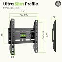 White Mulberry Economy Fixed TV Wall Mount Bracket for 13-43 Inches |45kg|LED/LCD/Smart TV's, Universal VESA Compatible 75x75,200x200 mm MAX Slim Wall Mount Stand gallery image