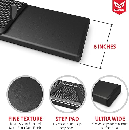 Miniatura 3 de MaxMate Estribos laterales de 6 pulgadas compatibles con Chevy Silverado GMC Sierra 1500 2019-2026; 2020-2025 2500 3500HD | Crew Cab | RS6C60248MX |