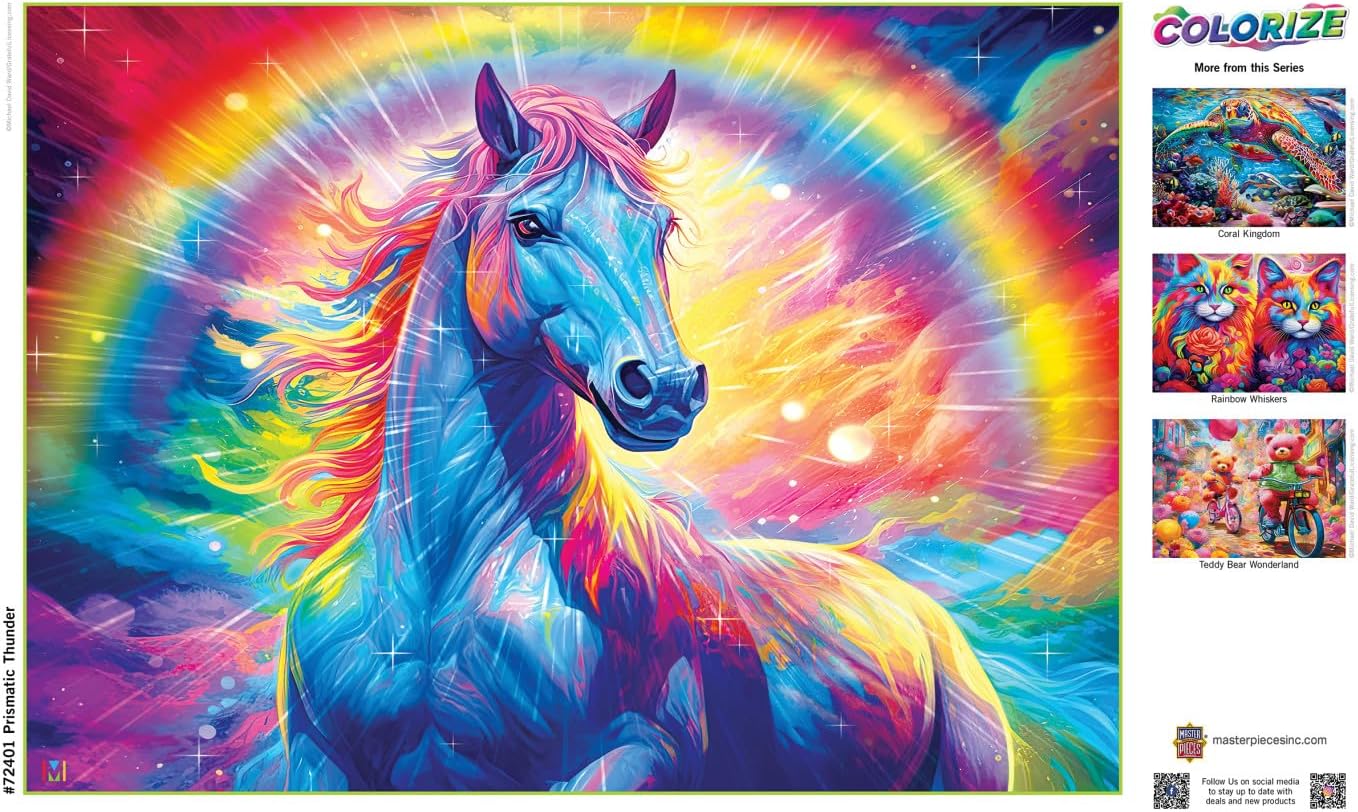 MasterPieces 1000 Piece Jigsaw Puzzle for Adults and Family - Prismatic Thunder - 19.25"x26.75"