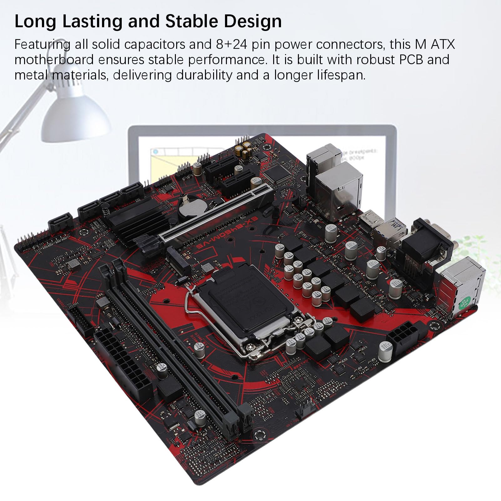 EX B460M V5 Płyta Główna, 2 -kanałowy DDR4 DIMM, PCIE X16, Cztery Seryjne ATA 3.0, HDMI/VGA, USB 3.2 2.0, dla 10. Generacji Procesorów Procesorowych 14nm