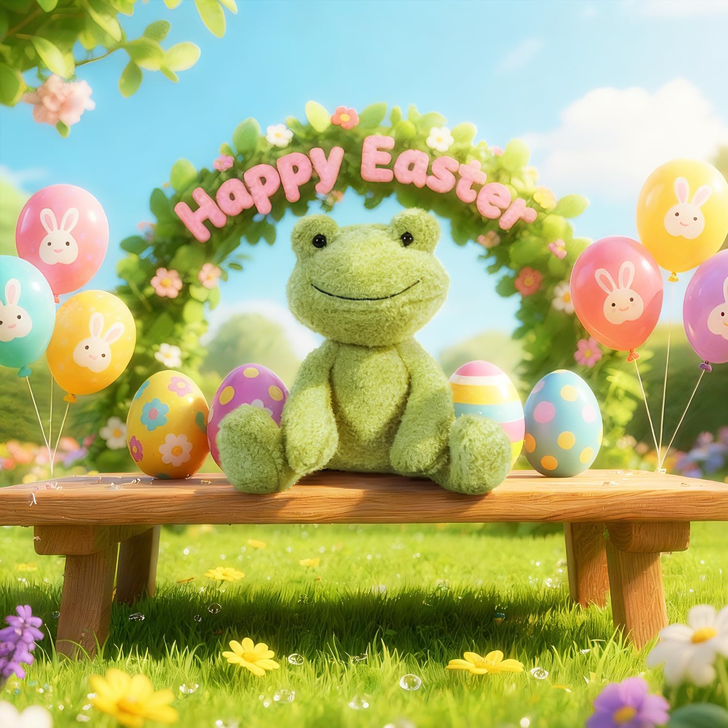 Apricot Lamb Toys Plush Velvet Frog Stuffed Animal Soft Cuddly Perfect for Child (Green Frog,9 Inches)