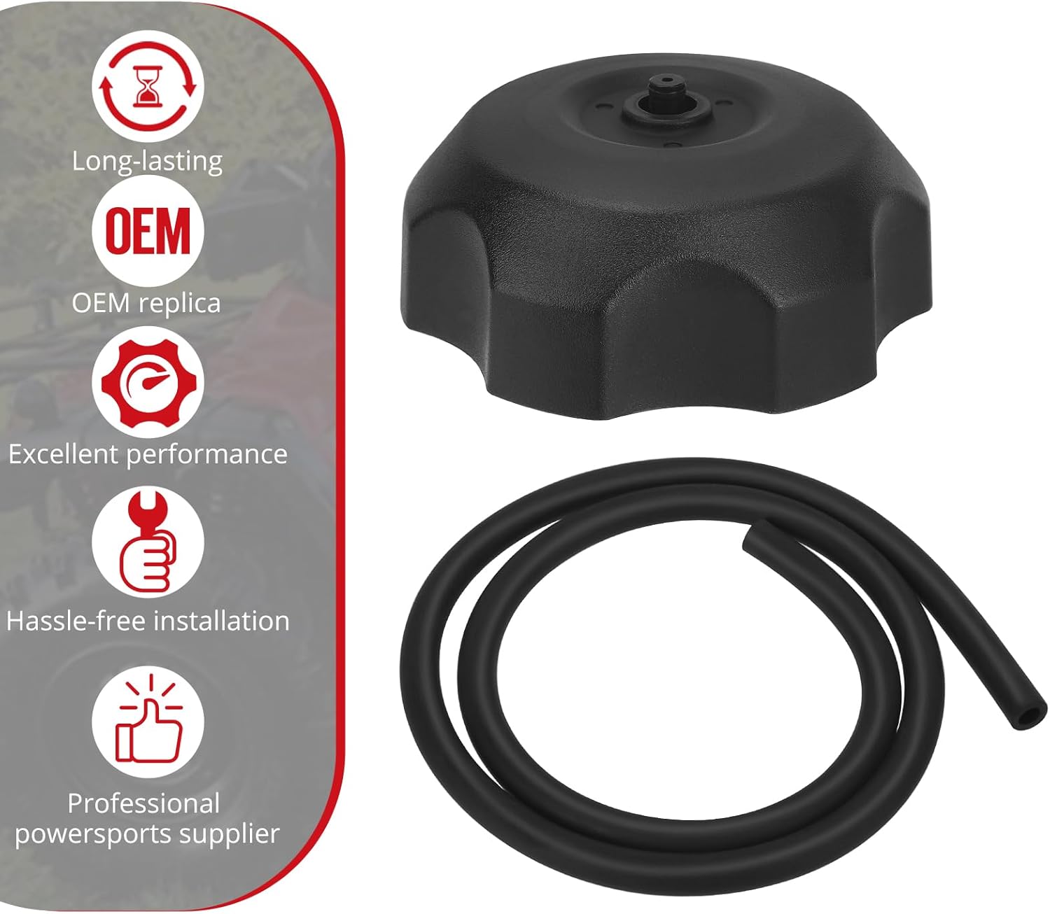 JAVIK Fuel Cap Gas Cap Fit for Honda Foreman 400 4x4 TRX400FW 1995-1999 2000-2003,OEM# 17620-HM7-700 17620-HM7-000
