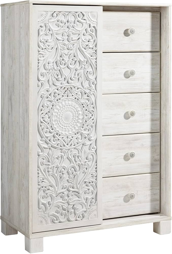 Amazon.com: Signature Design by Ashley Paxberry Boho 5 Drawer