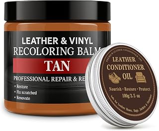 Cuero Liquido Reparador, Cuero Liquido Marrón Claro, Reparador Cuero Coche con acondicionador para Cuero, Restaurador de Cuero para Muebles, Sofás, Asientos de Coche, Zapatos