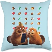 Disney and Pixar's Hoppers King George & Mabel Emoji Message Throw Pillow