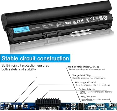 LQM New 65Wh E6230 Laptop Battery for Dell Latitude E6120 E6230 E6320 E6330 E6430s E6220 Series 823F9 7FF1K 312-1241 9GXD5 312-1446 K4CP5 312-1242
