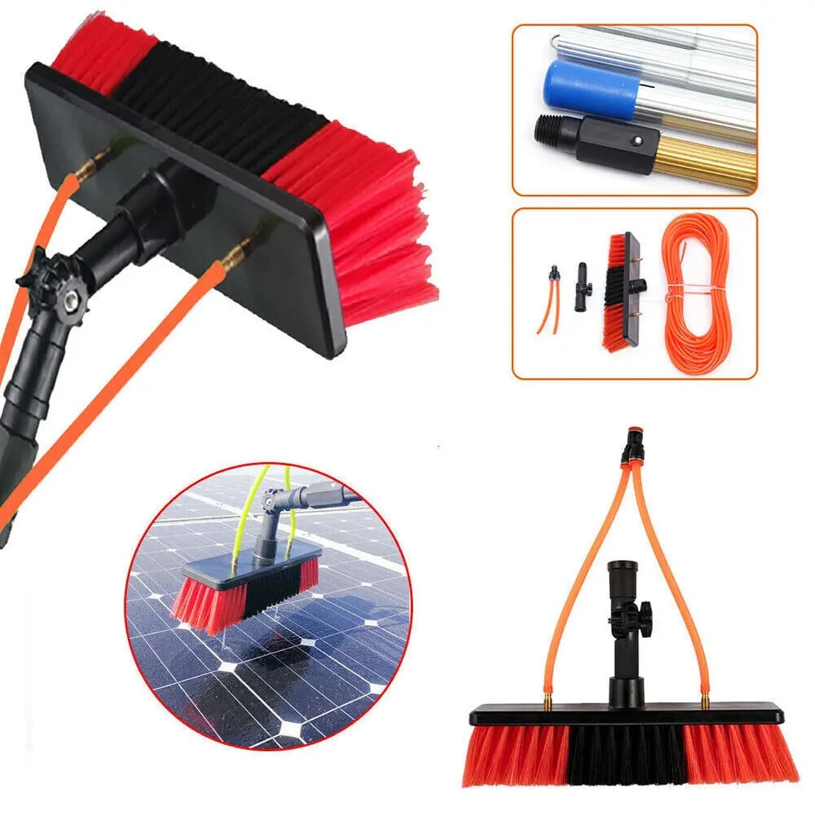 Kit Cepillo 8m Alimentado por Agua para Ventanas Exteriores Altura