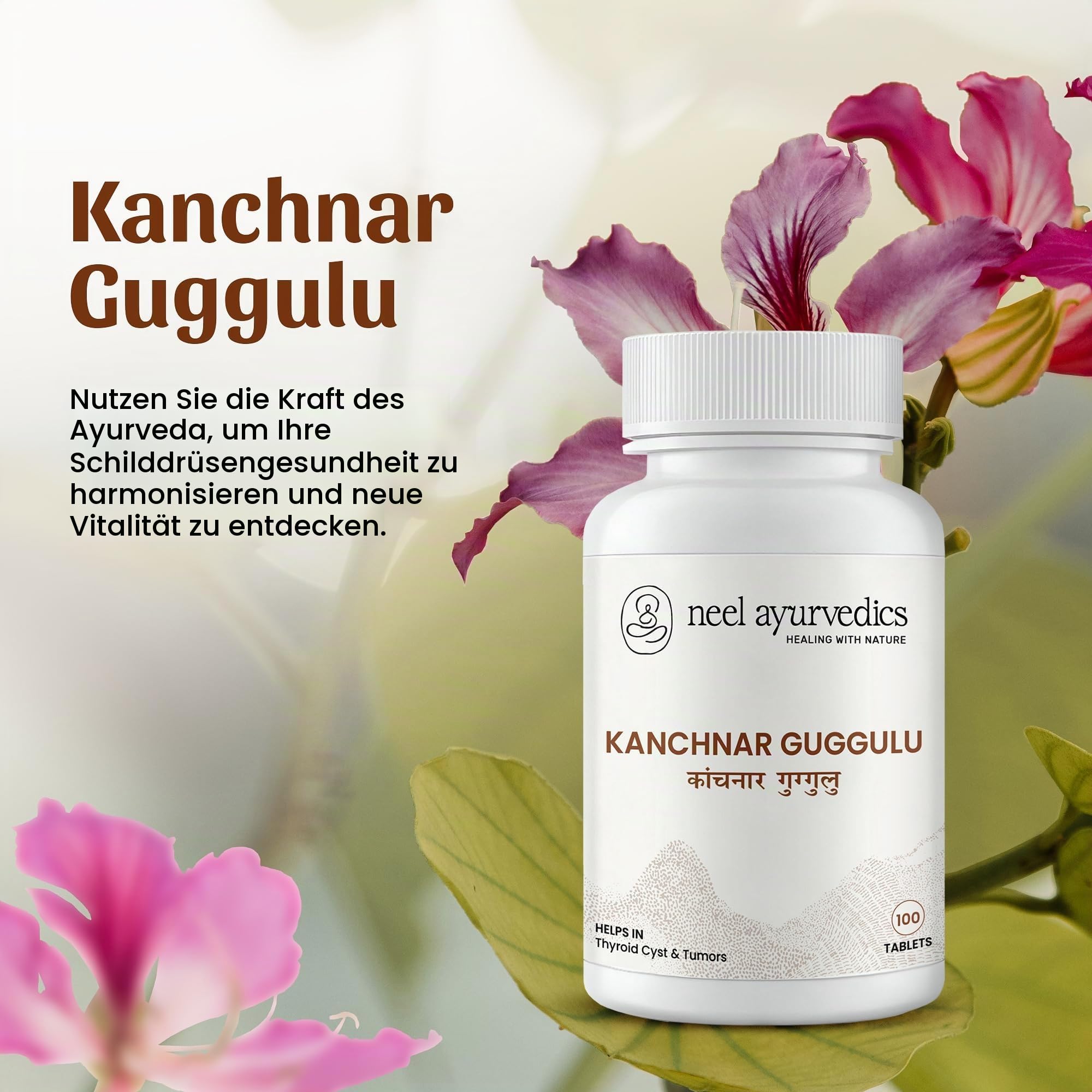 Kanchnar Guggulu – 300 Guggul-Extrakt kapsel. Natürliche Kräuter für Detox, Schilddrüse, Hormone, Verdauung & Stoffwechsel. Hochwertige, vegane Ayurveda-Formel ohne Zusätze