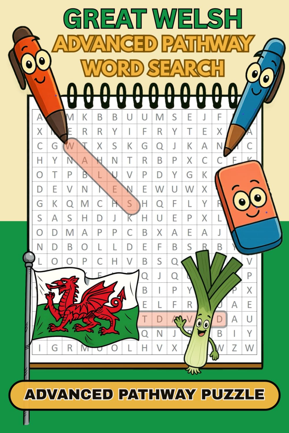 Great Welsh Challenging Advanced Pathways Word Search Book: Testing puzzles about Wales, easy-to-read format perfect gift for travelers, relaxing, ... Pathway Word Search around the World Series)
