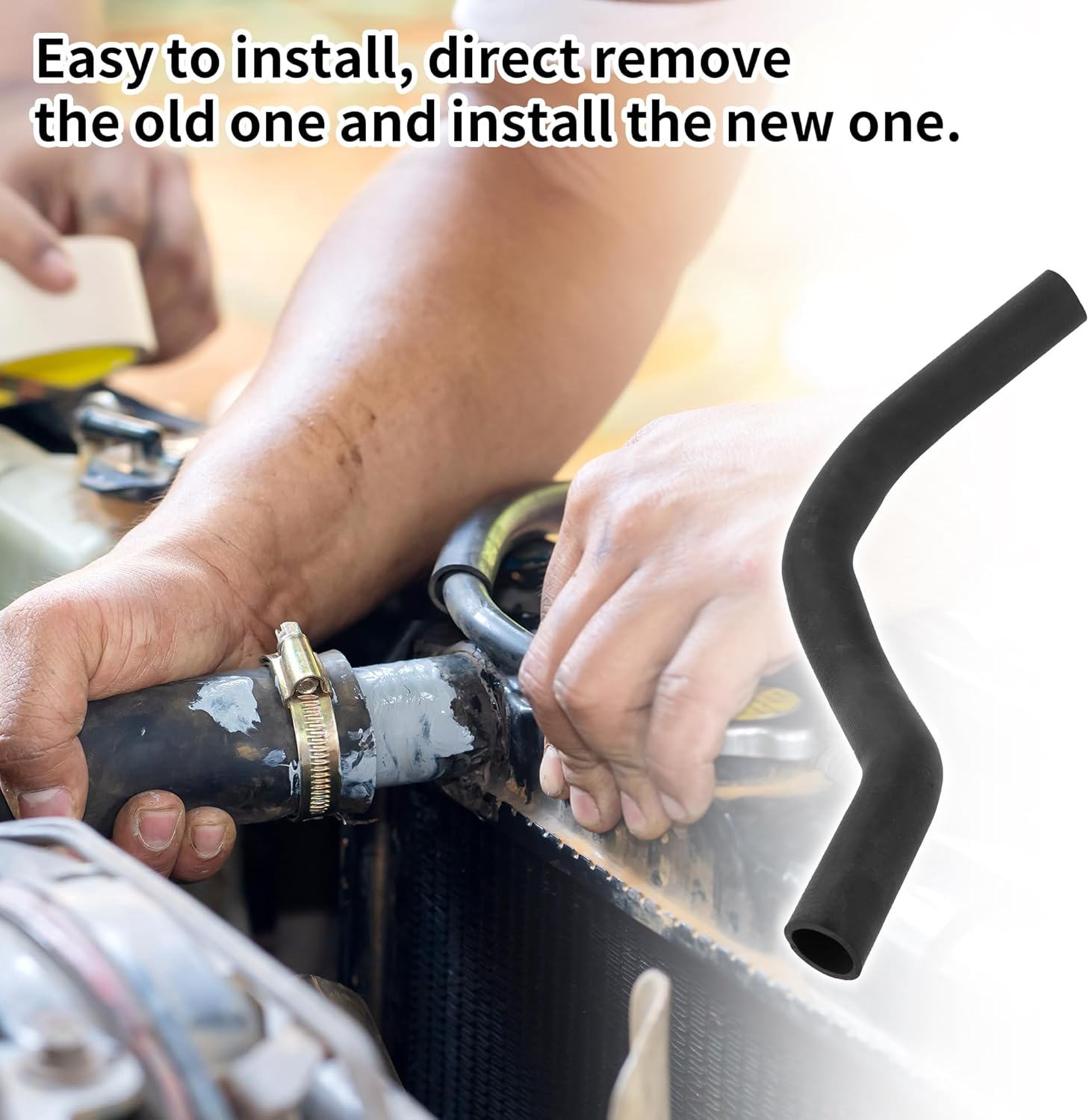 Upper Radiator Coolant Hose for Honda Accord 1998-2002 for Acura TL 1999-2003 Good Sealing Water Hose Pipe No.19501P8CA00 Rubber 1 Pc