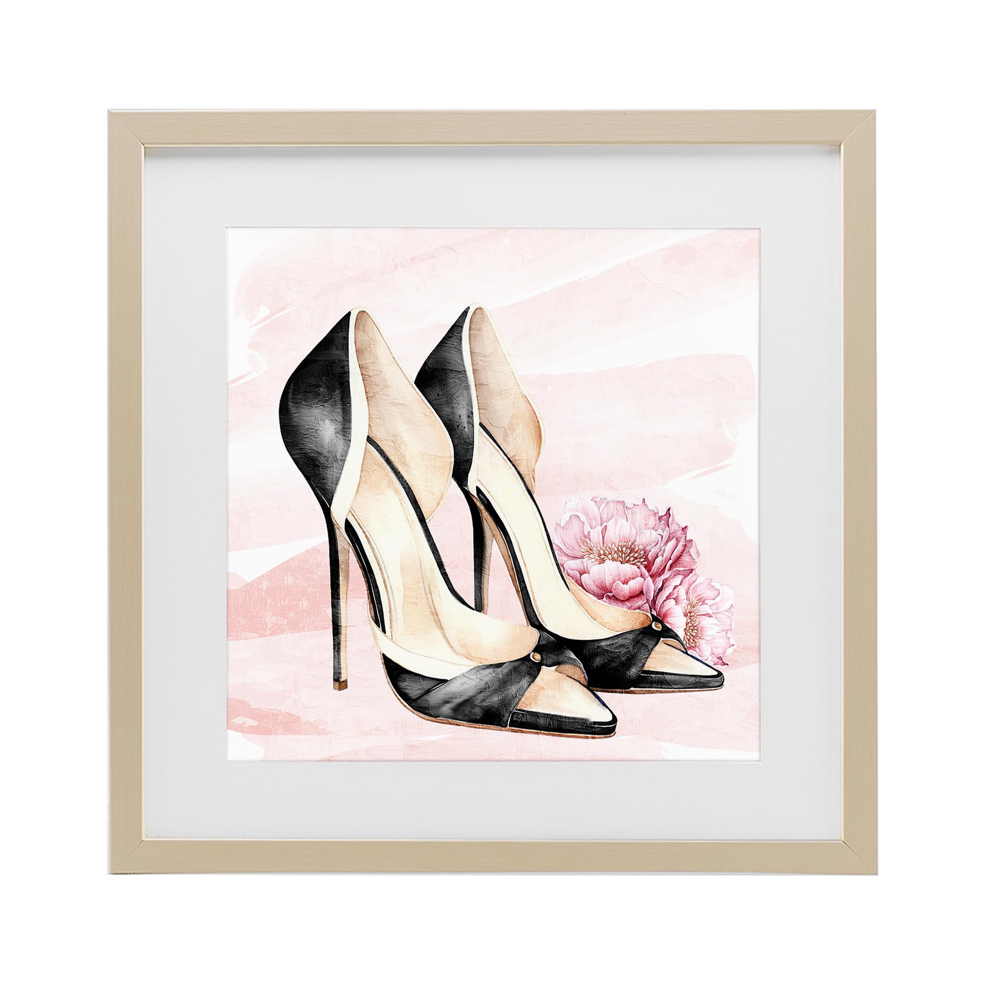 'Glam Time Heels'| Framed Print Under Glass