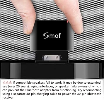 30-pin Bluetooth receiver. Black