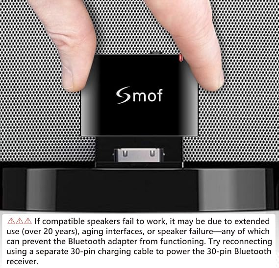 30-pin Bluetooth receiver. Black