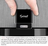 Smof 30 Pin Bluetooth Adapter Receiver for Bose Sounddock iPod iPhone Music Docking Station and Other 30 Pin Dock Speakers Bluetooth Audio Receiver with 3.5 mm Audio Cable (Not for Car or Motorcycle)