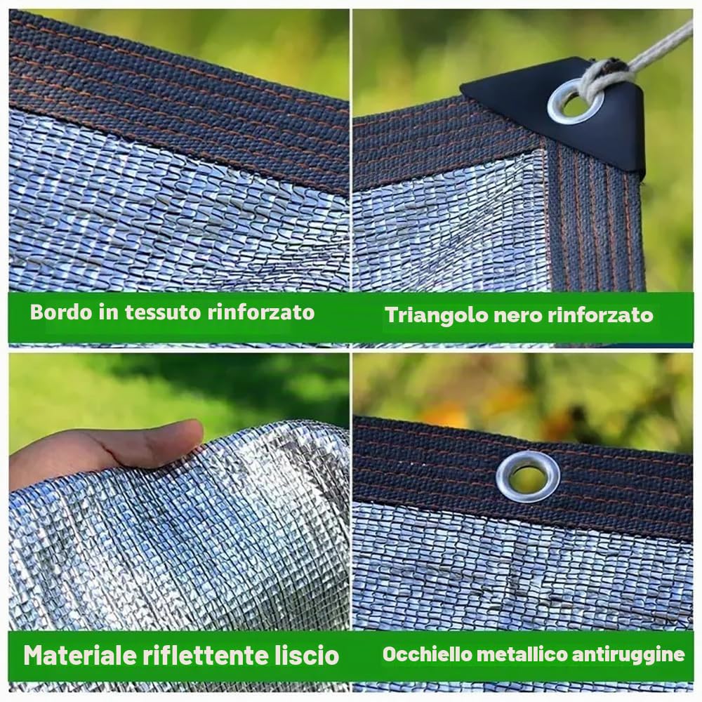 NEWFUN Telo Ombreggiante, 3x4m, Copertura Parasole Per Auto, SUV E Camper, Impermeabile E UV Resistente Per Viaggi E Campeggio