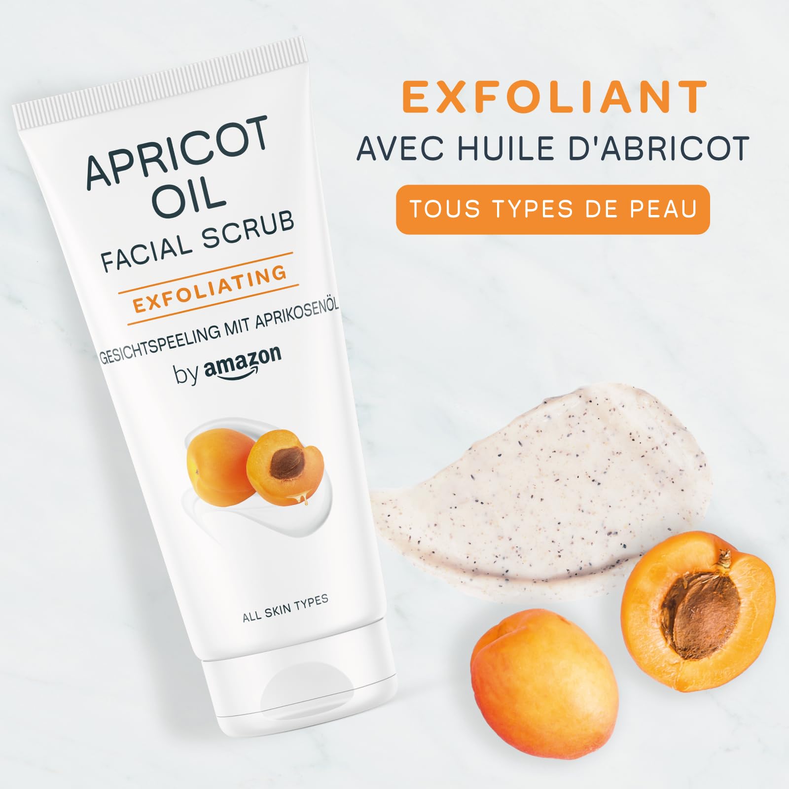 by Amazon Gommage pour le visage à l'abricot, 2 x 100ml