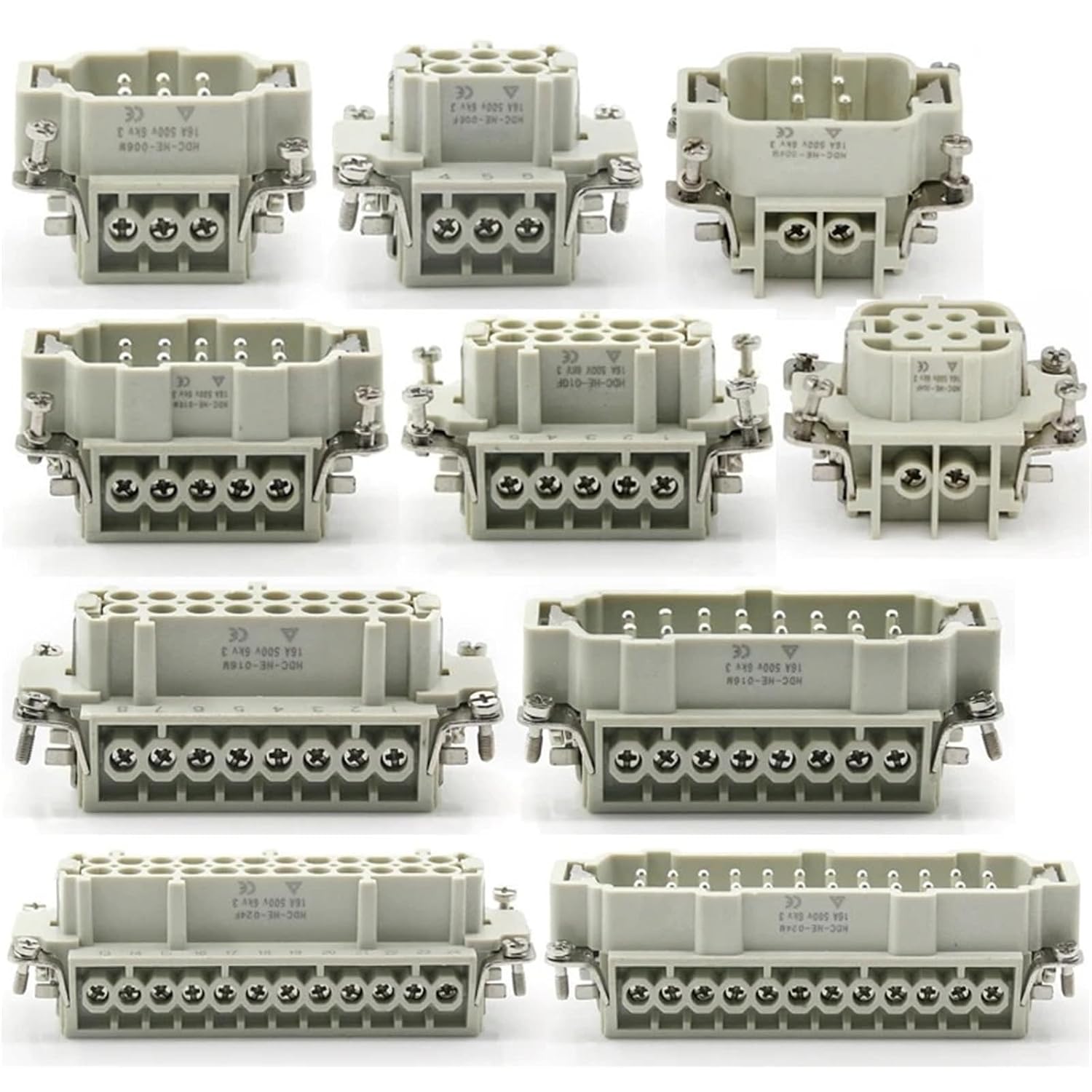 Hdc-he-4/6/10/16/24 Core Heavy-Duty Male Connector and Female 16A500v Aviation 1Pcs(24 pins Female)