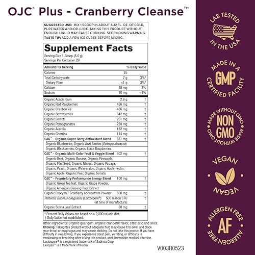 Miniatura 2 de Limpieza de jugo orgánico certificada - OJC Plus - Limpieza de arándanos, 8.49 oz240.8 g
