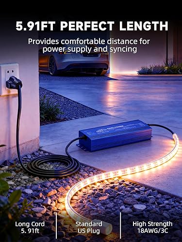 Miniatura 6 de AUCARAUTO Fuente de alimentación impermeable IP67 para controlador LED, 100 vatios8.3A5.91 pies, 110 V CA a 12 V CC, adaptador de transformador de