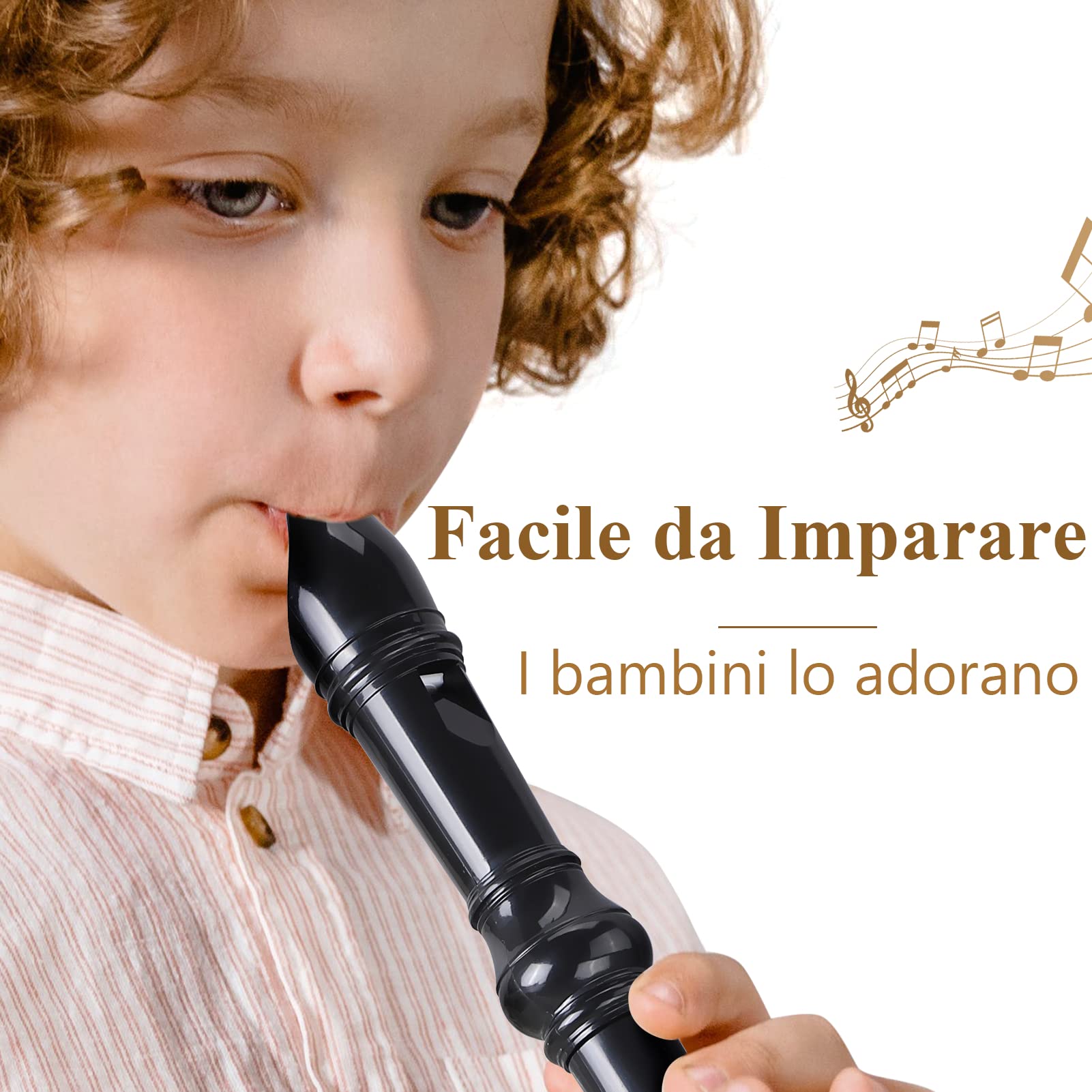 VLVEE Flauto Dolce Per Principianti, A 8 Fori, Per Bambini Per