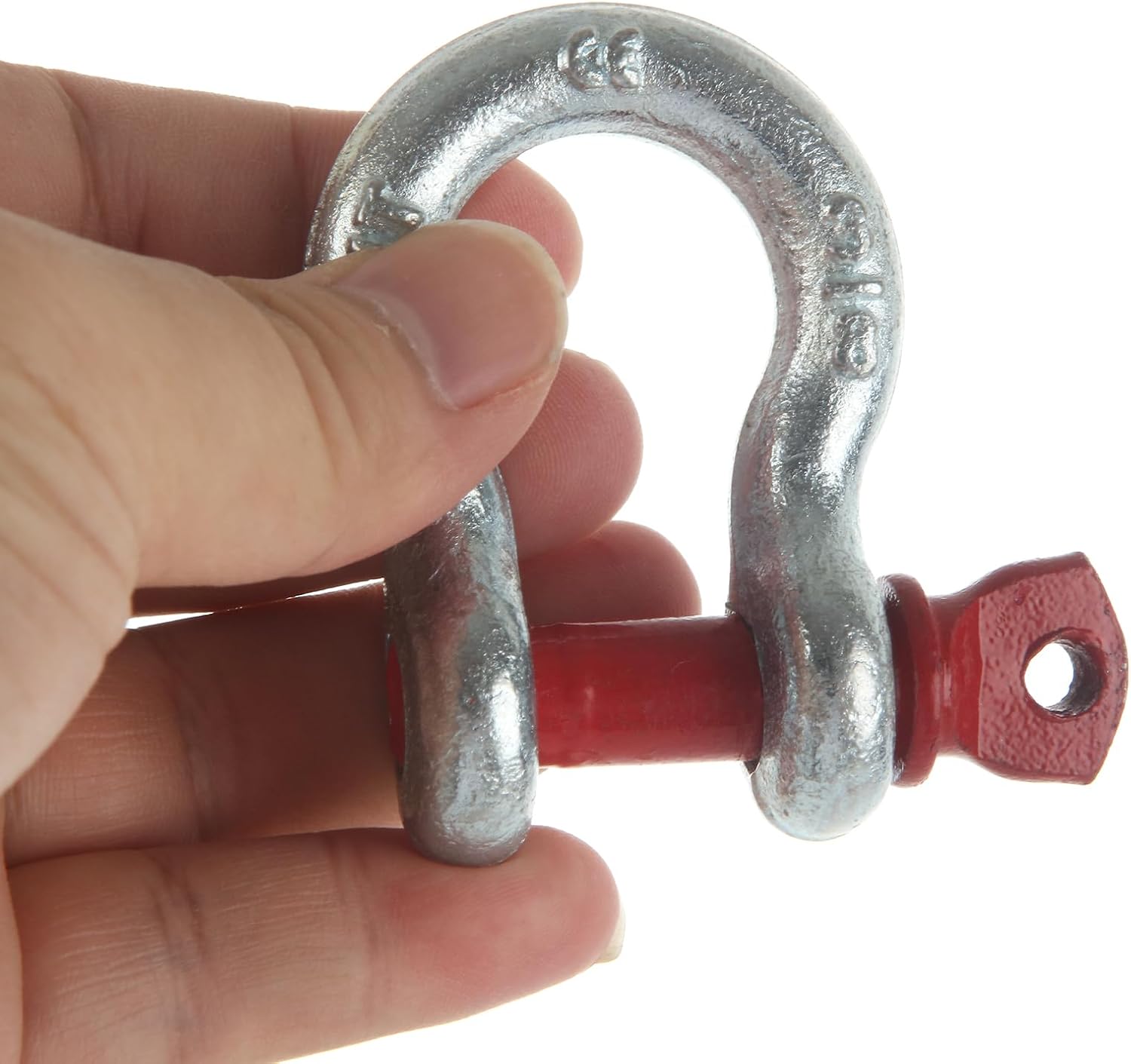 15PCS 3/8 D Ring Shackle 1 Ton (2204 Lbs) Capacity Screw Shackle 6 Ton(13,227 lbs) Maximum Break Strength Chain Shackles Bow Shackle Clevis Heavy Duty Screw Pin Shackles for Towing, Off Road Recovery