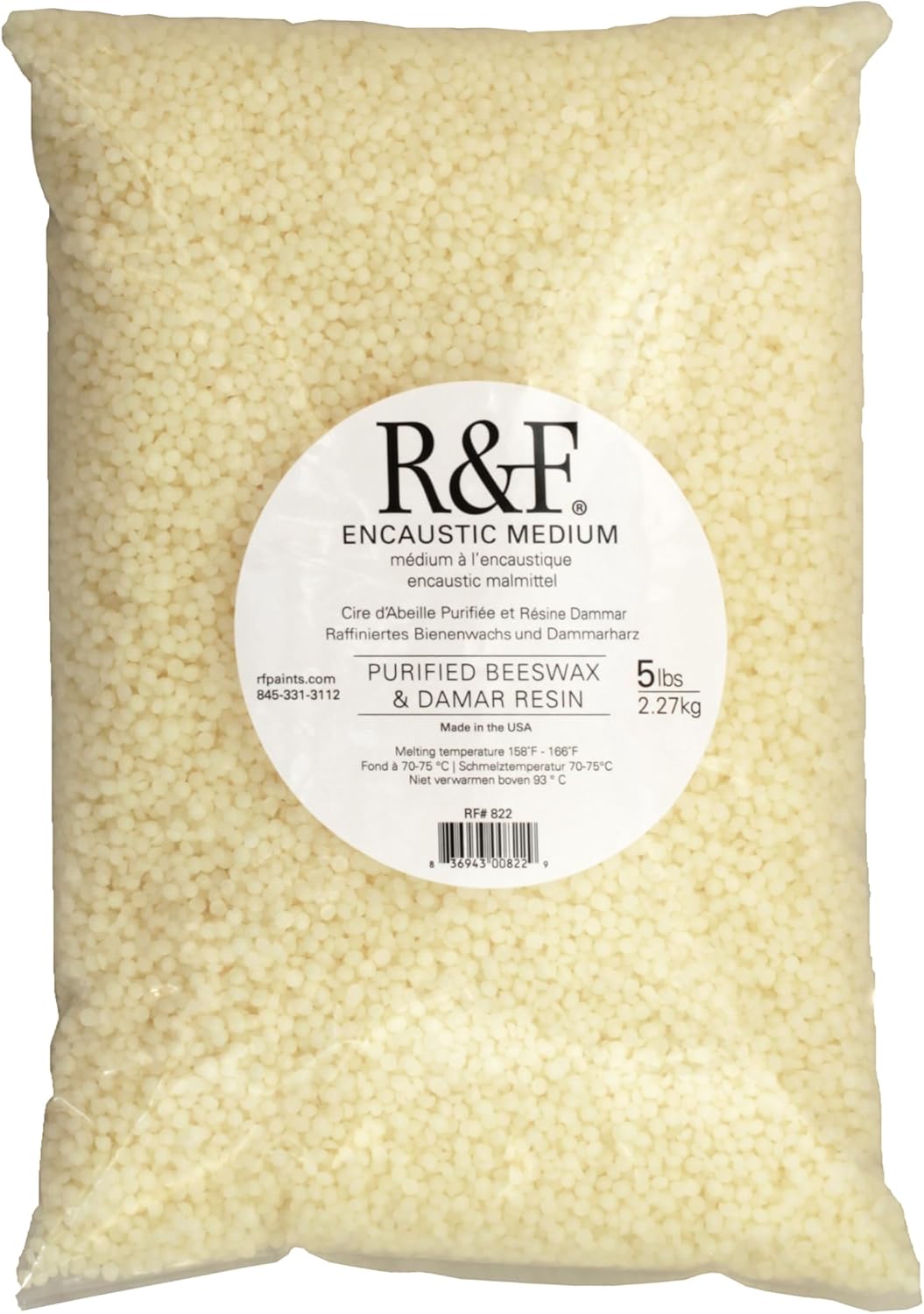 R&F Handmade Paints Encaustic Medium Bagged Paint, 5-Pound