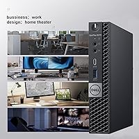Vista 5 de Dell Mini computadora de escritorio OptiPlex 5070, procesador Intel Core i3-9100T de 9ª generación de hasta 3.7 GHz Micro PC, 16 GB DDR4 RAM, 512 GB