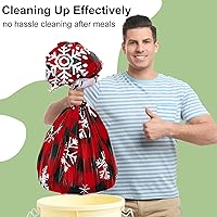 Vista 164 de Smiry Paquete de 10 Manteles Desechables de Cuadros Vichy Azules - 54" x 108" Mantel de Plástico de Servicio Pesado, Cubiertas de Mesa Impermeables