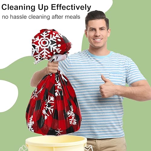 Vista 164 de Smiry Paquete de 10 Manteles Desechables de Cuadros Vichy Azules - 54" x 108" Mantel de Plástico de Servicio Pesado, Cubiertas de Mesa Impermeables