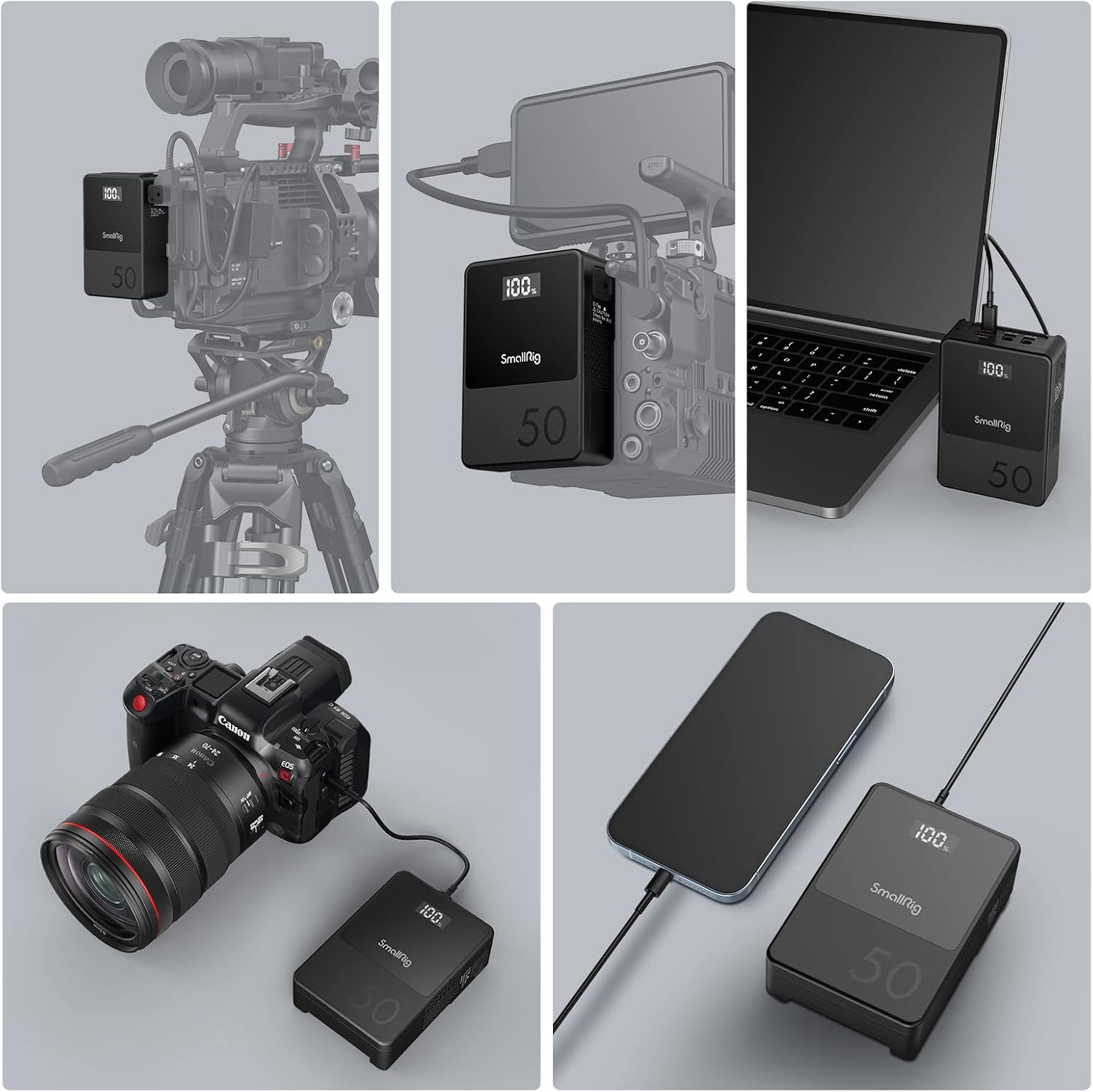 Buy SMALLRIG V Mount Battery VB50, 3400mAh(50Wh/14.8V) Mini VMount Battery with OLED Screen