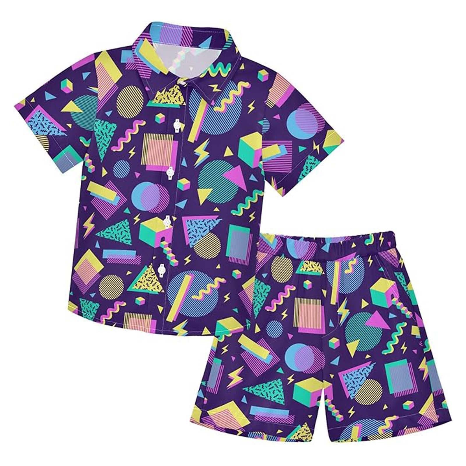 Ensemble garçon en lin chemise et short d'été 2-15 ans