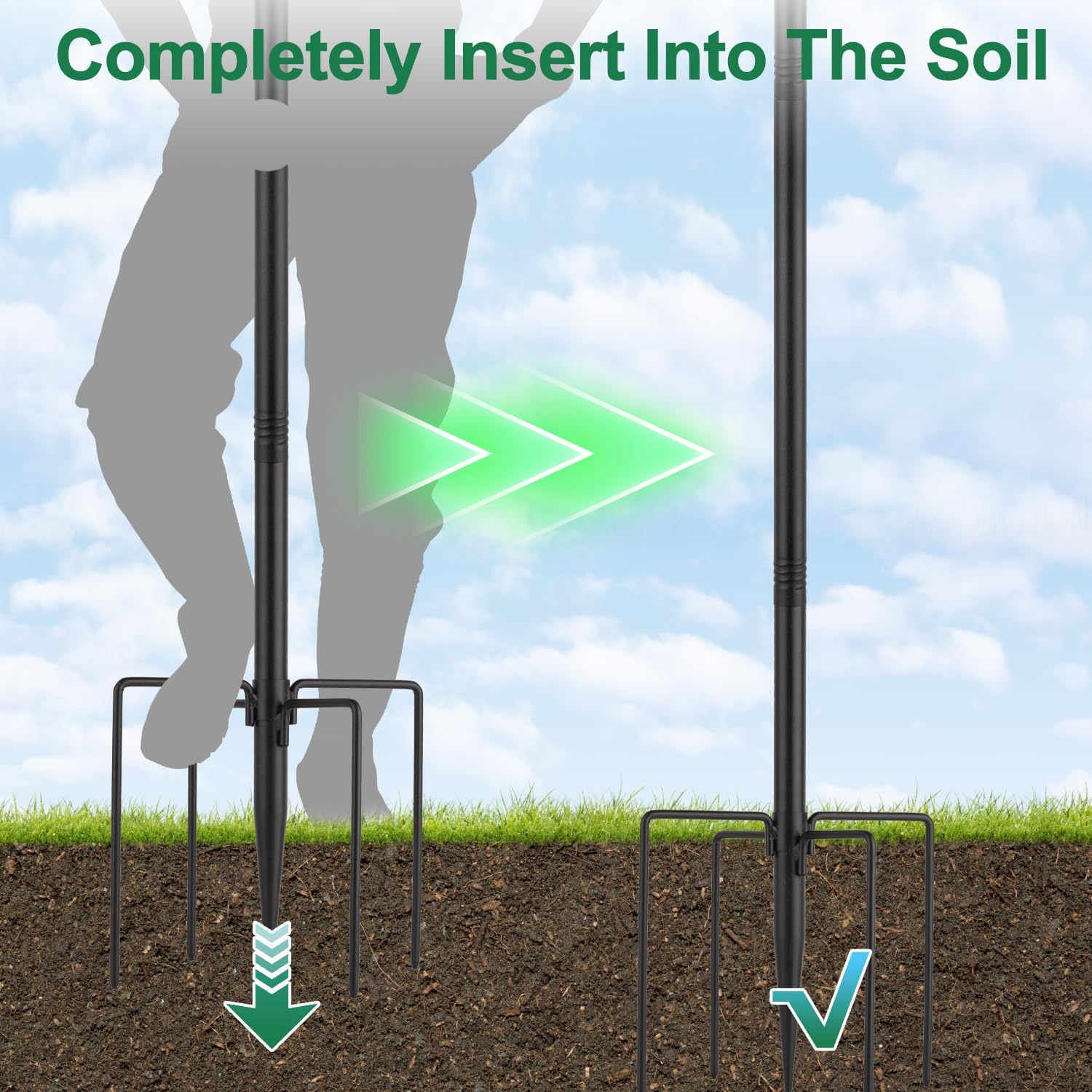 Camii 103 in Bird Feeding Station Kit, 6-Hook Wild Bird Feeder Stand Pole, Steel Multi-Feeder Pole with 5-Prong Base, Mesh Tray, Bird Bath for Attracting Wild Birds