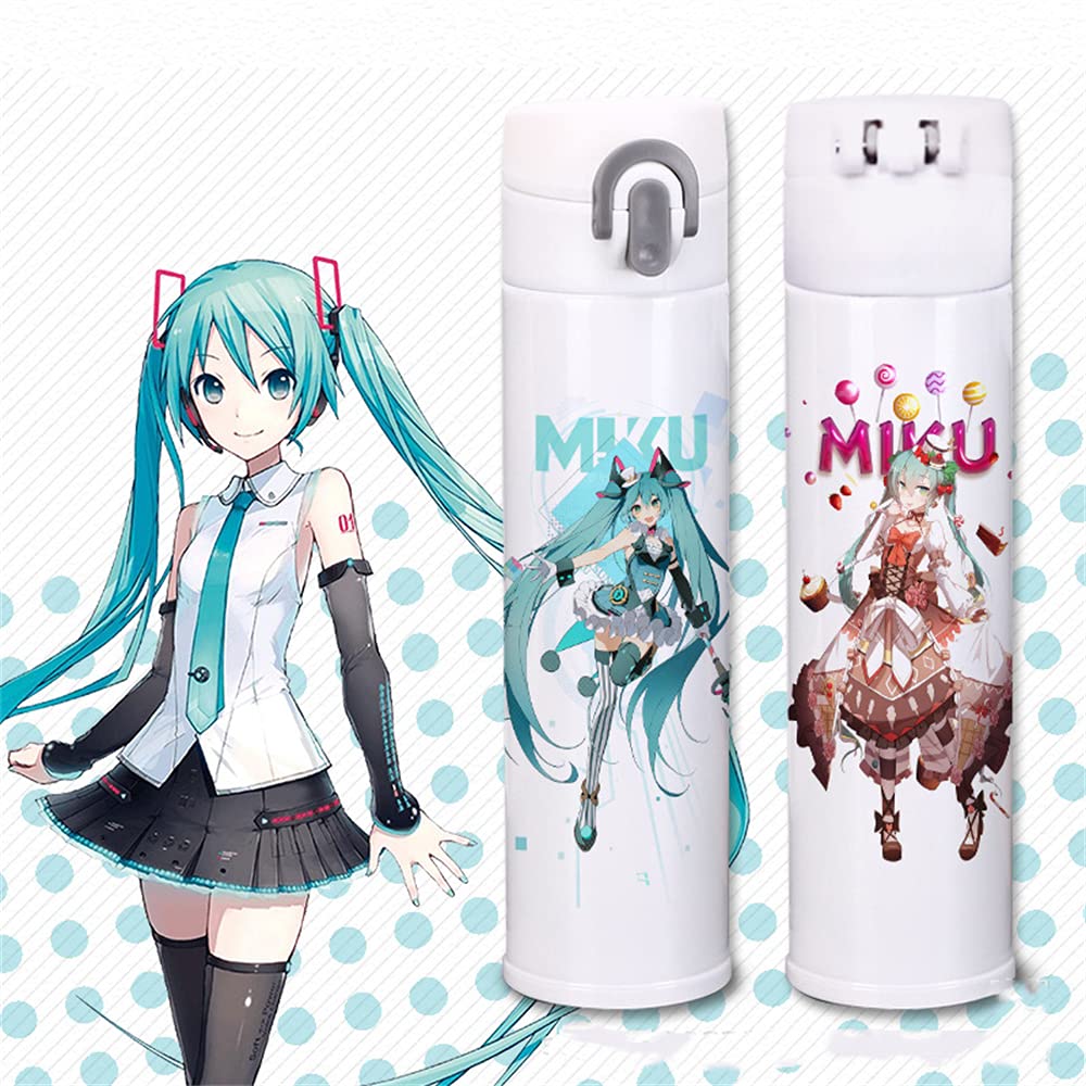 Amazon.com: Anime Miku Hatsune Miku Cup Two-dimensional Gift Birthday Male  And Female Students Stainless Steel Insulated Cup Water Bottle : Everything  Else