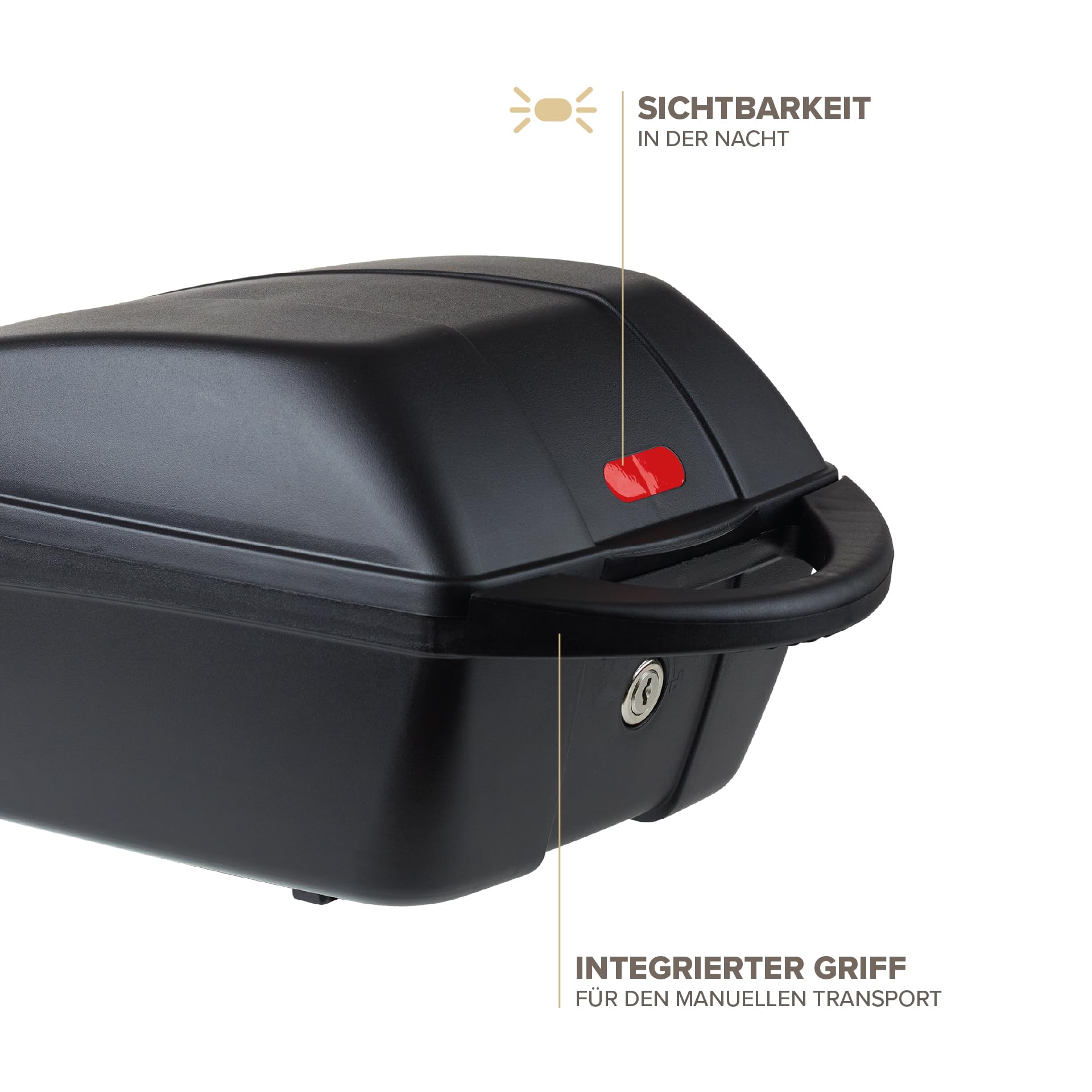 POLISPORT 8870100002 – 11L Hinterrad-Fahrrad-Topcase, abschließbar und wasserdicht, robuster Gepäckkoffer für Fahrräder, passend für MIK & MIK-HD SnapLock, schwarz