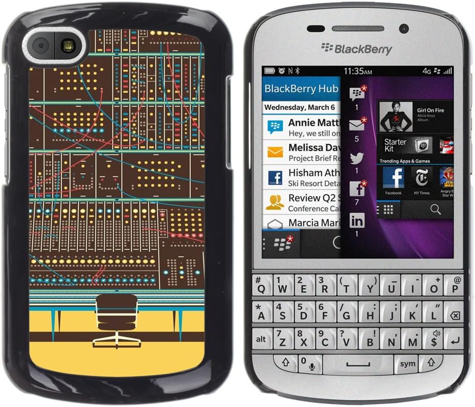 Good Phone Accessory // Hard Case Protective Plastic Cover Case for BlackBerry Q10 // Digital Control Panel