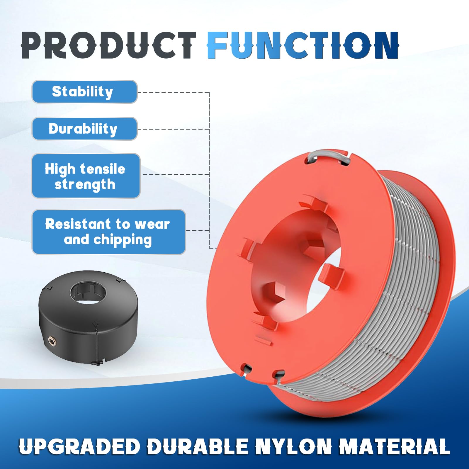 Bobinas Y Alambre De Repuesto Para Desbrozadora Bosch - Compatible Con ART 23, 26, 2300, Hilo De 1.6mm
