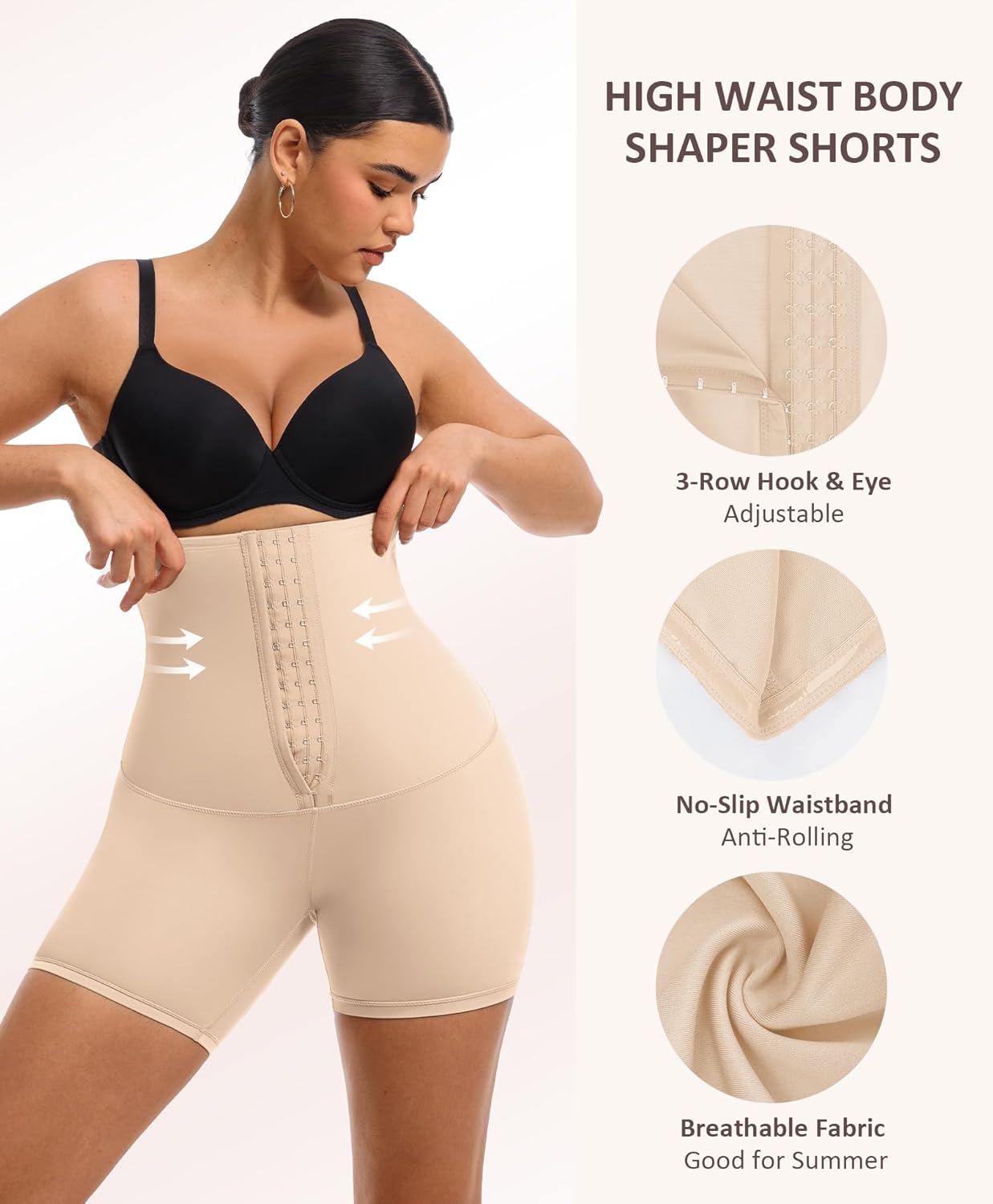 FeelinGirl Shapewear for Women Tummy Control High Waisted Butt Lifting Shapewear Shorts Girdles Fajas Colombianas Body Shaper - Image 4