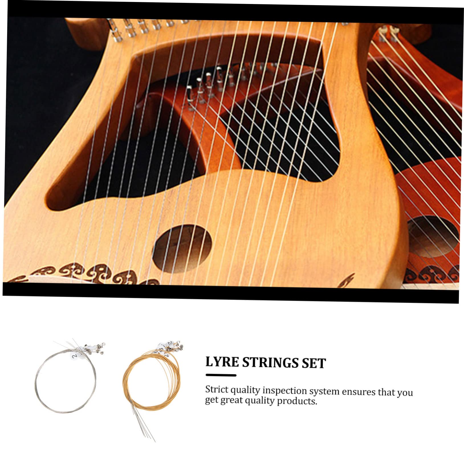 Toyvian 5sätze Saiten Lyra Ersatzsaiten Hochwertige Metall-saiten Für Klassische Lyra Installieren Langlebig Für Musiker Und Anfänger Inklusive Nummerierter Markierungen Zur Einfachen
