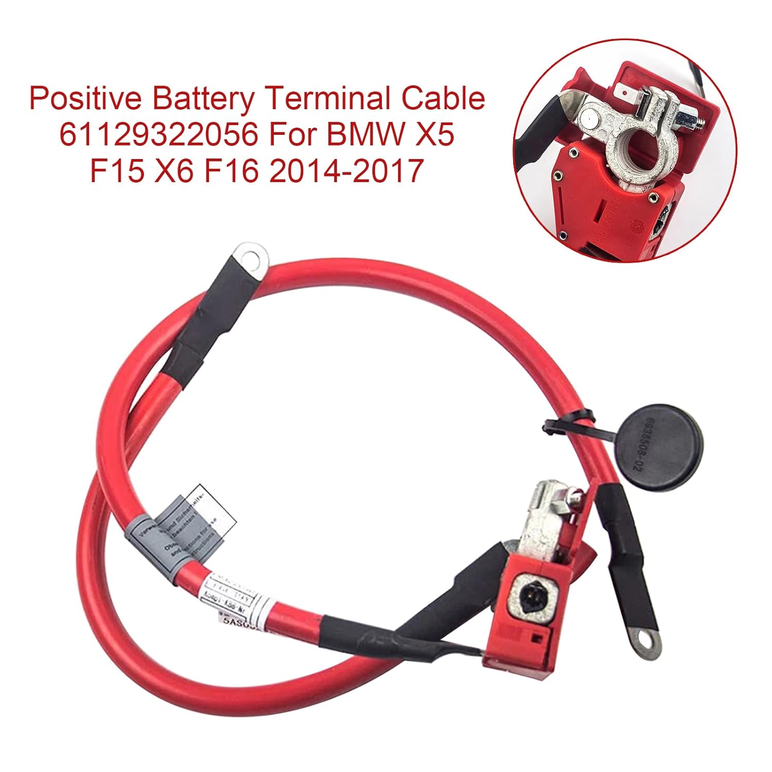 Topteng Positive Battery Terminal Cable 61129322056 for BMW X5 F15 2013-2018 & for BMW X6 F16 2014-2018 Selet Models, OEM Battery Power Cable Replacement, Direct Fit Wire Harness