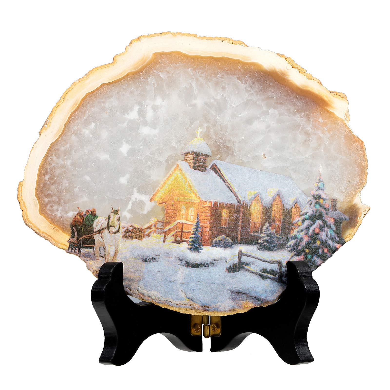 Décoration de bureau pierre d'agate irrégulière naturelle mookaitedecor