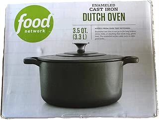 Food Network 3.5 qt Enameled Cast-Iron Dutch Oven Gray Granite - coolthings.us